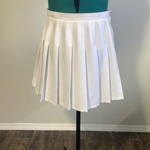 White tennis skirt